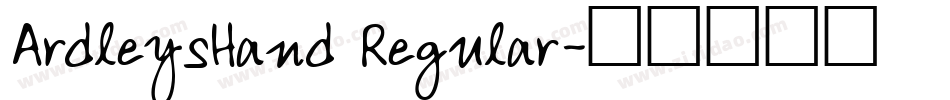 ArdleysHand Regular字体转换